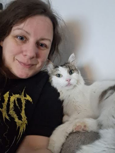 Kristina Šekrst with her cat